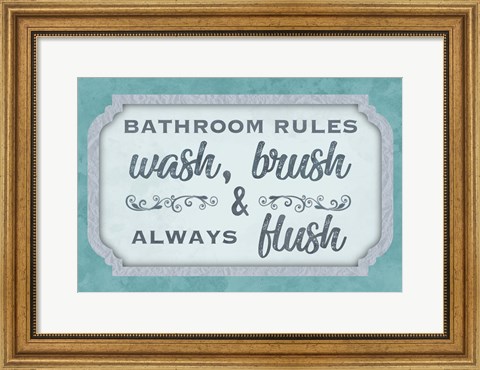 Framed Wash Brush Flush Print