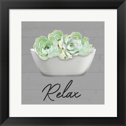 Framed Relaxed Succulent Print