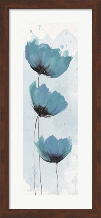 Framed Blue Poppies 2 Print