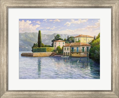 Framed Villa sul lago Print