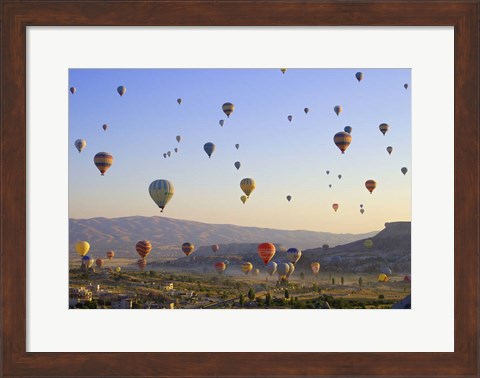 Framed Flying over Cappadocia, Turkey Print