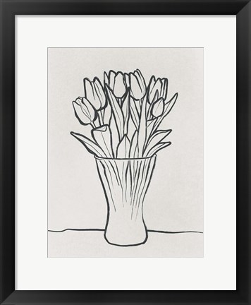 Framed Illustrated Vase Print