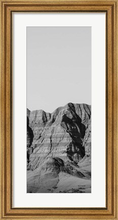Framed Badlands BW Panel I Print