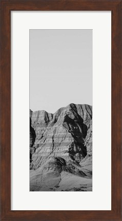 Framed Badlands BW Panel I Print