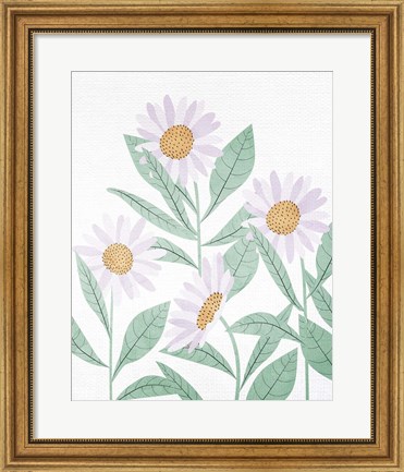 Framed Daisies Floral Print