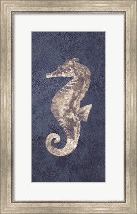Framed Sea Horse Coastal 1 Print