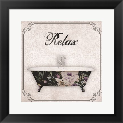 Framed Relax Bath Print
