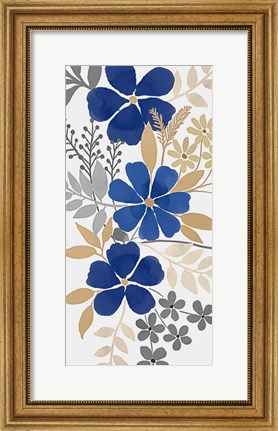 Framed Floral Neutral Bunch 1 Print