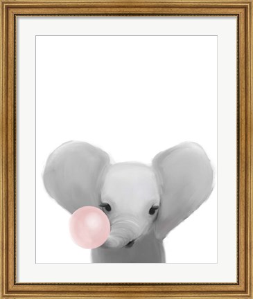 Framed Elephant Bubble Gum. Print