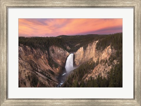 Framed Lower Falls of the Yellowstone River I Print