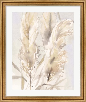 Framed Light Pampas Grasses II Print
