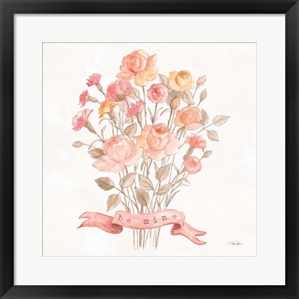 Framed Romantic Blooms IV Print