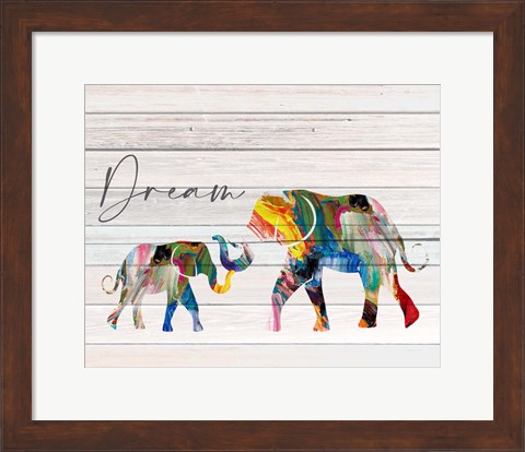 Framed Dream Elephant Print