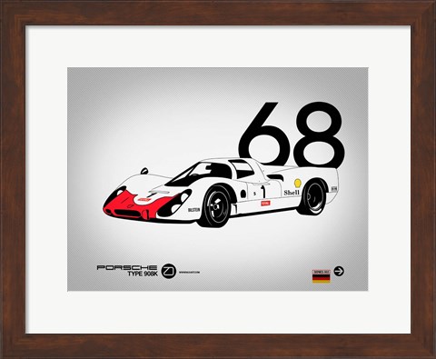 Framed 1968 Porsche 908 Print