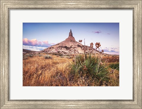 Framed Chimney Rock Sunrise Print