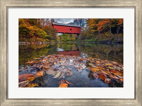 Framed Autumn at Slaughter House Bridge Print