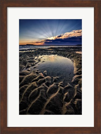 Framed Popham Beach Sunrise V Print