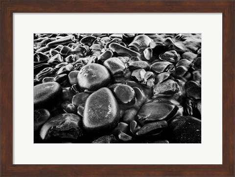 Framed River Stones Print