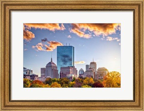 Framed Autumn in Boston Print