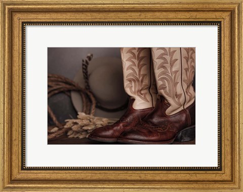 Framed Cowboy Boots XI Print