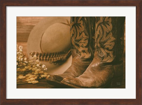 Framed Cowboy Boots V Print