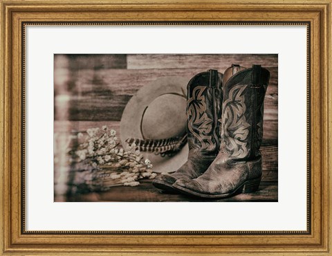 Framed Cowboy Boots III Print