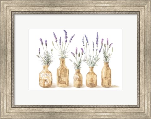 Framed Lavender in Amber Glass Print