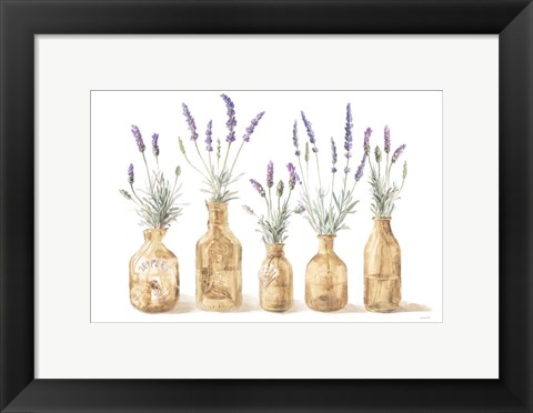 Framed Lavender in Amber Glass Print