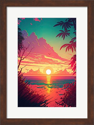 Framed Sunset B6 Print