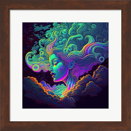 Framed Clouded Goddess 3 Print