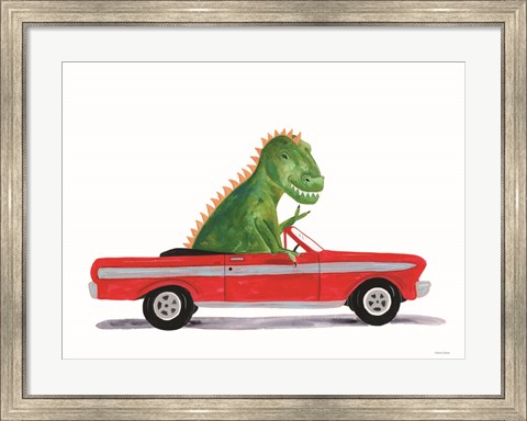 Framed Dino Out and About Print