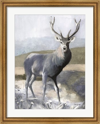 Framed Elk in the Wild Print
