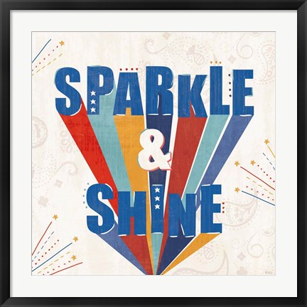 Framed Sparkle and Shine IV Print