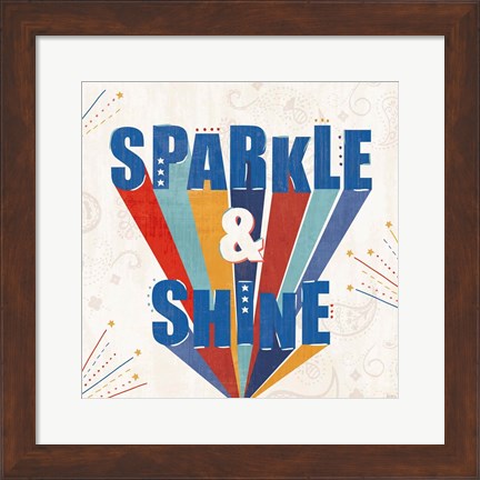 Framed Sparkle and Shine IV Print