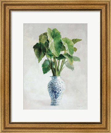 Framed Greenhouse Palm Chinoiserie I Print