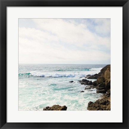 Framed Waves Of The Sea Print
