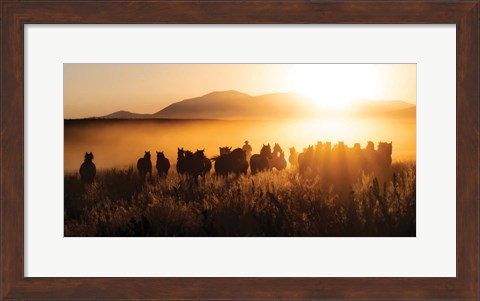 Framed Sunset Run Print