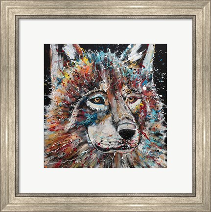 Framed Electric Wolf Print