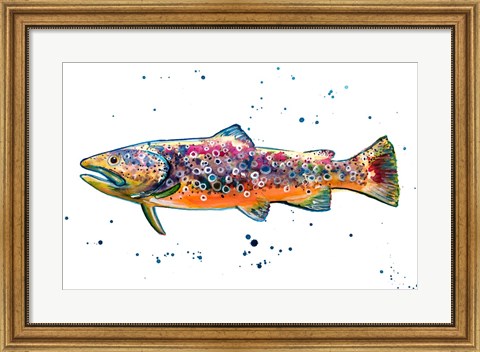 Framed Colorful Trout Print