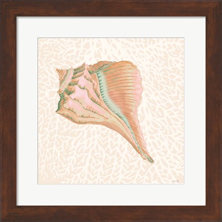 Framed Miami Vibe Seashell 3 Print