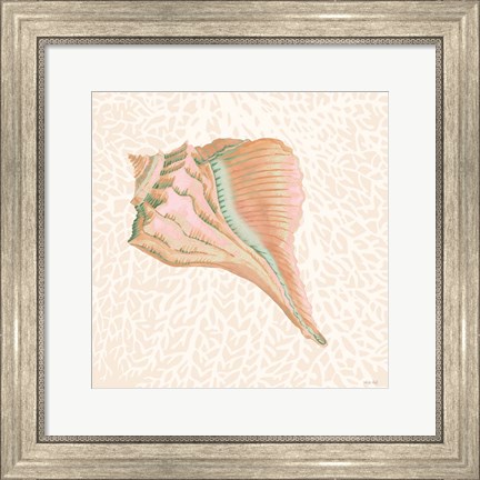 Framed Miami Vibe Seashell 3 Print