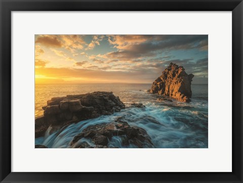 Framed Sunrise at the Coast Print