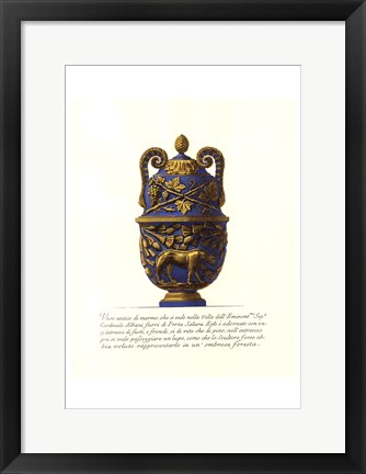 Framed Blue Urn II Print
