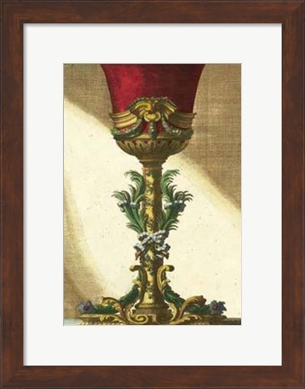 Framed Red Goblet II Print