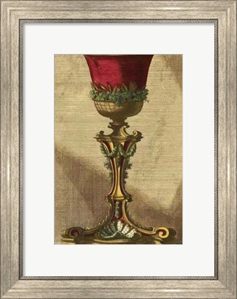 Framed Red Goblet III Print