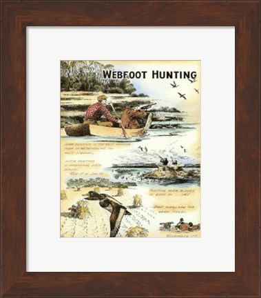 Framed Web Foot Hunting Print
