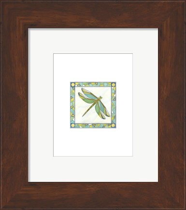Framed Mini Luminous Dragonfly I Print