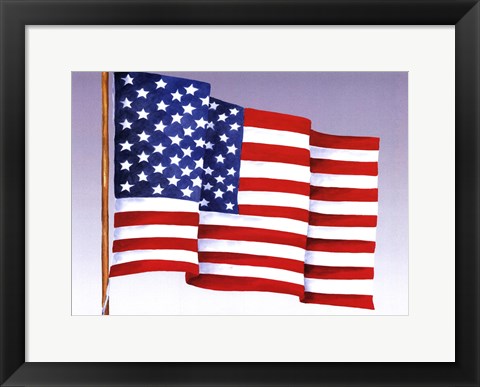 Framed American Flag (H) Print