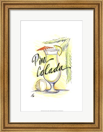 Framed Drink up...Pina Colada Print