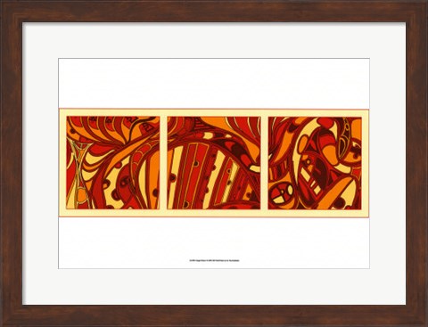 Framed Orange Fission I Print